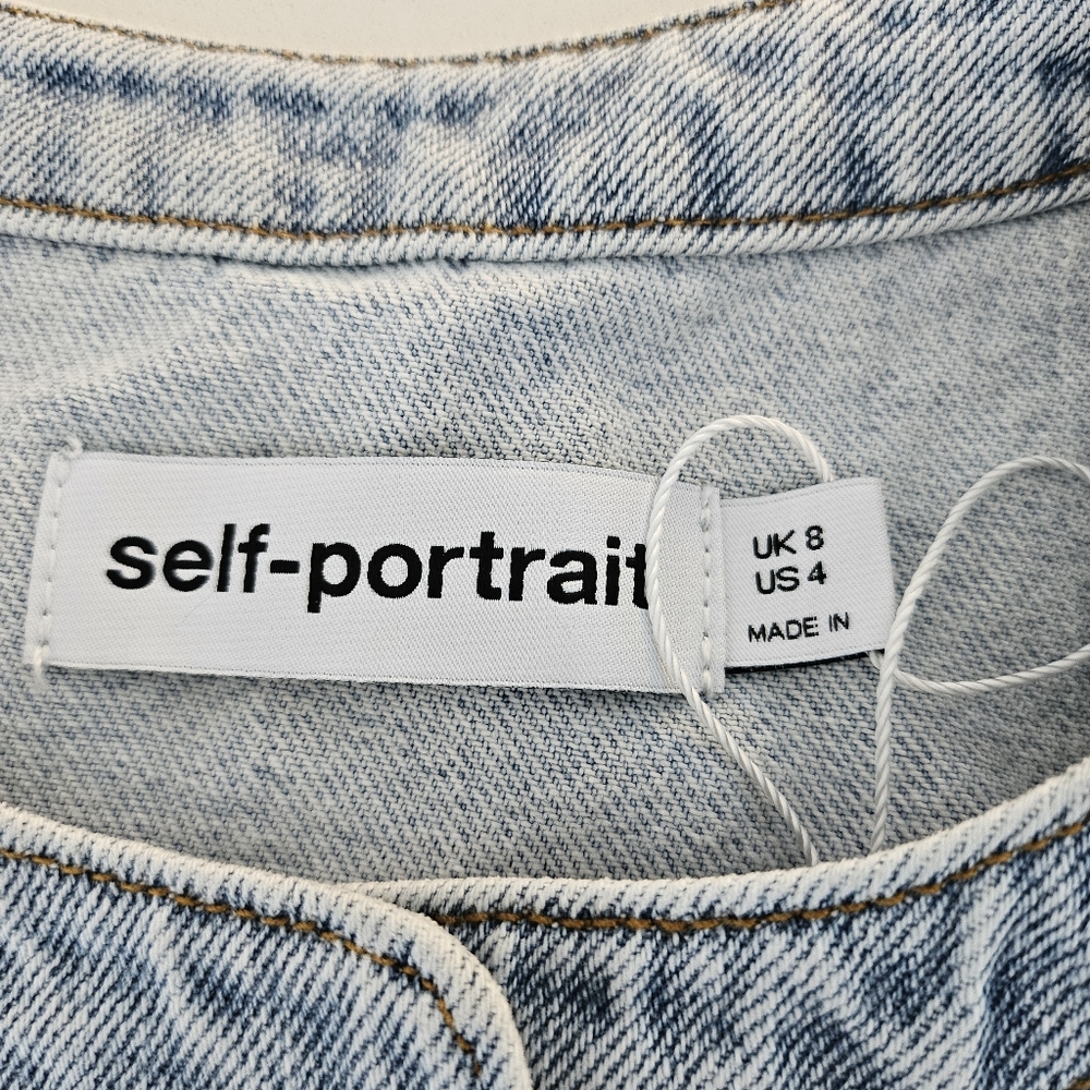 Self Portrait Embellished Denim Top - Picture 3 of 7